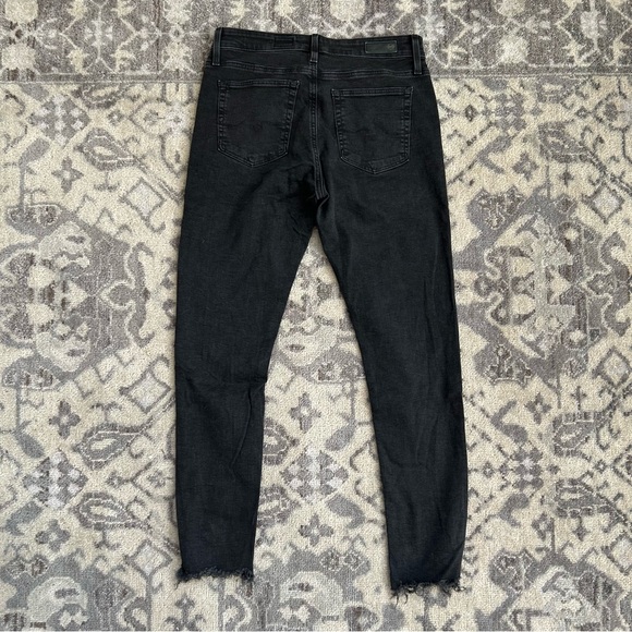 AG Adriano Goldshmied Farrah Skinny Ankle Jeans in Black Denim 29 - Picture 2 of 5